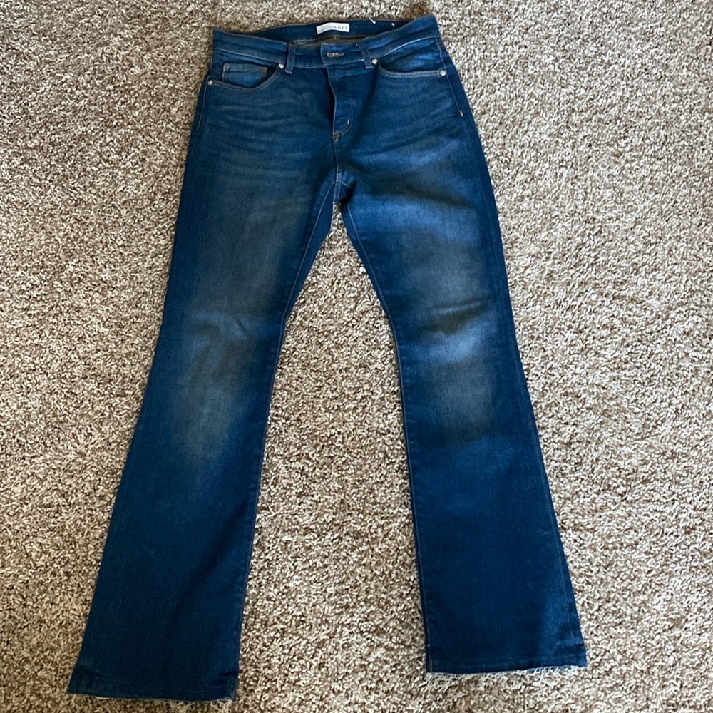 Loft Let Down Hem Mid Rise Boot Jeans